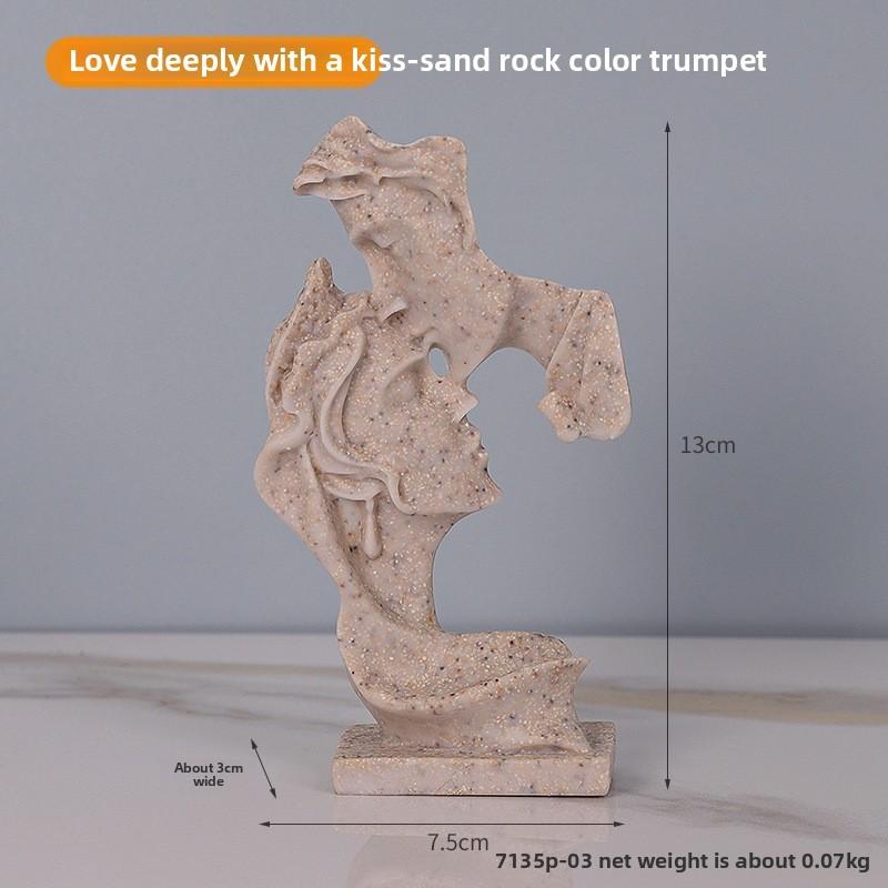 

Minimalist Modern Resin Sculpture For Home Office Decor Gift For Couples Friends Mini Sandstone