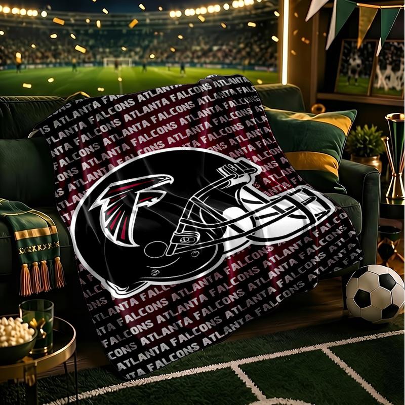 Atlanta-Falcons Rise Up Blanket Lightweight Flannel Bedding Blanket Perfect for Travel, Camping, Living Rooms, Offices, Sofas, Fan Christmas gift