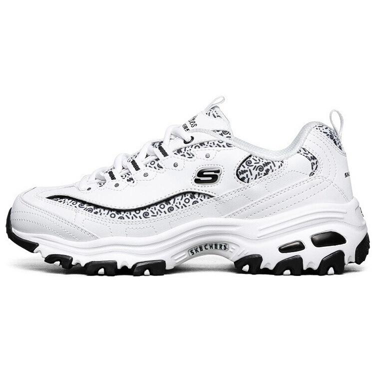 (WMNS) Skechers D Lites 1.0 Low Top Sneakers White/Black Women s 13169-WBK EU 35