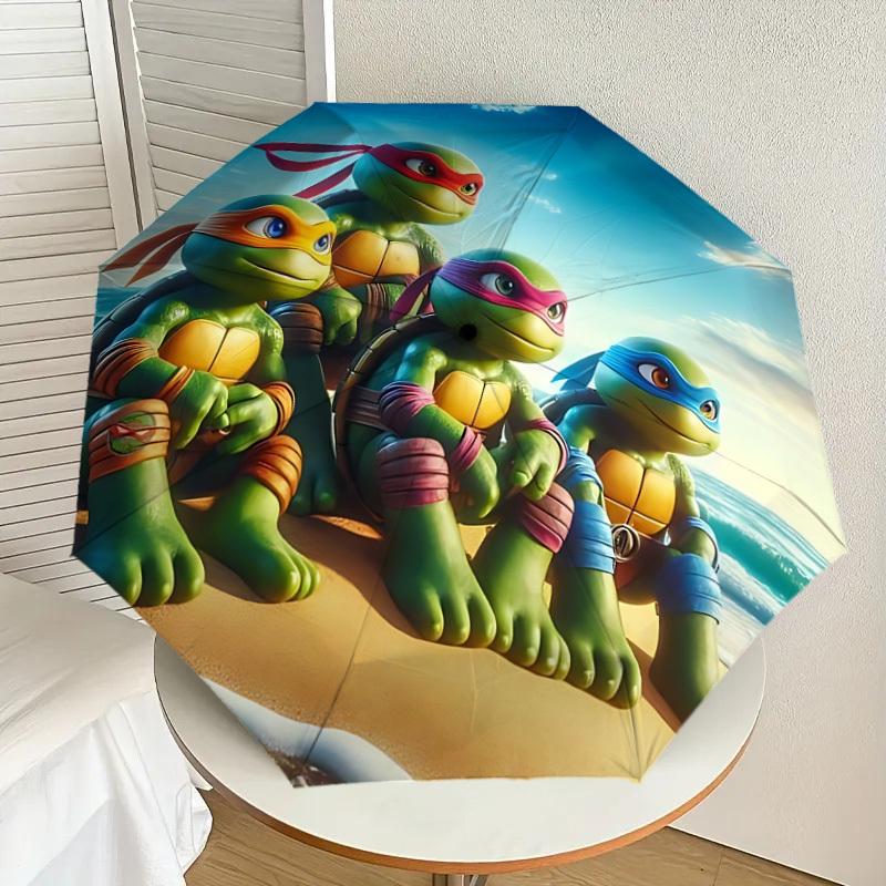 1pc Turtle Beach Automatic Open/Close Umbrella, Lightweight Design for Everyone, Halloween & Christmas Gifts - Ideal for Daily, Formal, Party Use, For