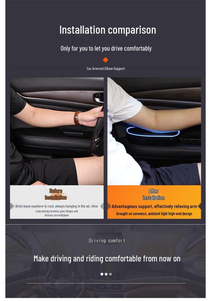 Universal Telescopic Car Armrest Pad with Storage