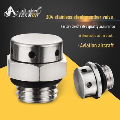 Stainless Steel 304 Pressure Relief Valve with Breathable Metal Respirator and Automatic Air Vent Screw, M12 Lithium Battery Balance Valve.