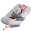 High-Density Solid Color Maternity Pillow for Pregnancy, Side Sleeping, Breastfeeding, and Headboard Support