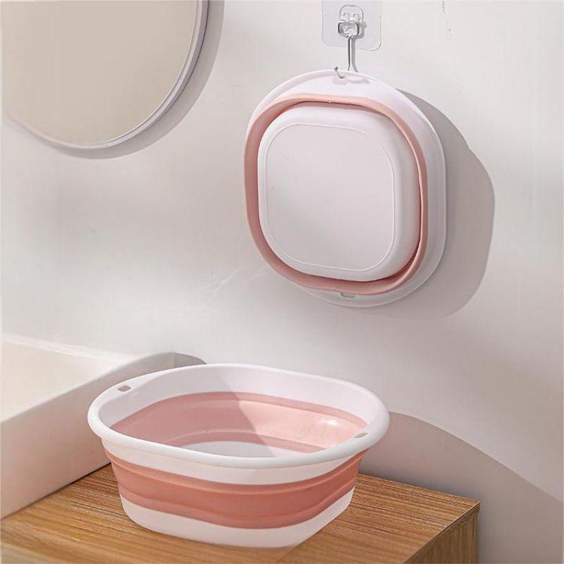 Large Foldable Portable Plastic Compression Washbasin, Suitable For Home, Travel Laundry, Washing Vegetables