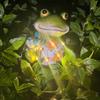 Solar Powered Frog Figurine Light Waterproof Cute Frog Night Light Creative Funny Frog Ornament Courtyard Decoration