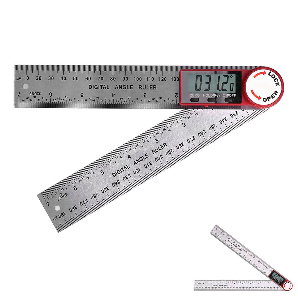 Angle Finder 360° Digital Display  Stainless Steel Portable Electronic Measuring Ruler for Wo