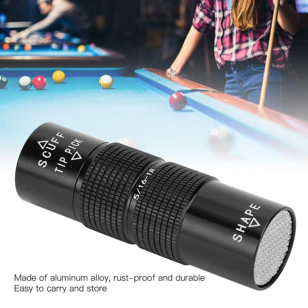 Aluminum Alloy Pool Cue Care Tip 5/6-18 Thread Multi-Function Billiard Cue Tip Billiards Practice