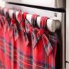 Ruffled Edge Christmas Oven Curtain Double Sided Appliance Dust Cover  Festive Cooking
