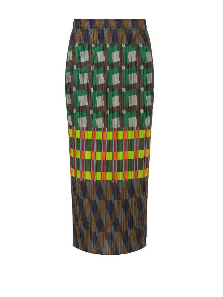 Miyake Women's Mid-Length Pleated Skirt - Elastic Waist, Spring/Summer
