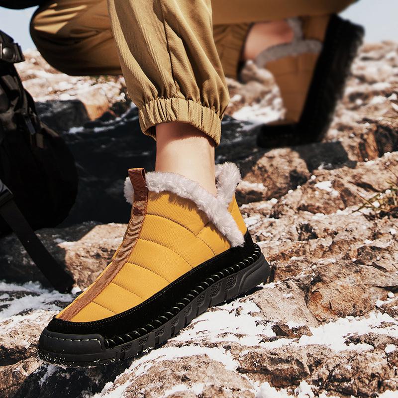 Winter Men's Outdoor Snow Boots Warm Plush Shoes Plus Size 39-46