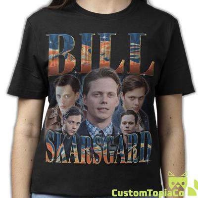 Bill Skarsgard Shirt, Horror Actor Graphic Tee, Movie Fan Gift, Vintage Bootleg Tshirt