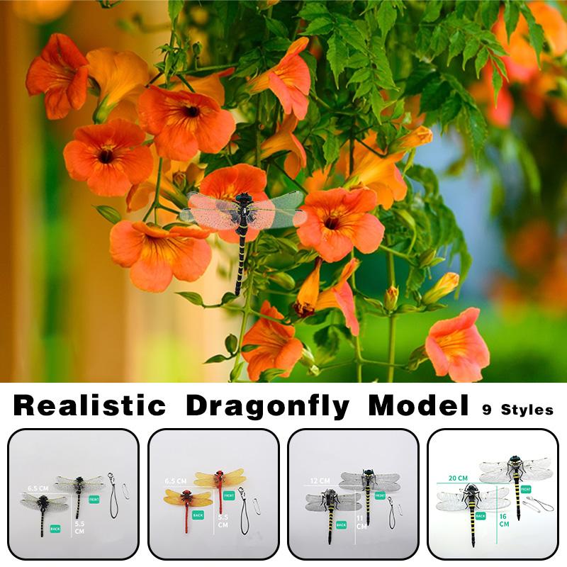 1pc Simulation Dragonfly Insect Model Hanging Ornaments Realistic Insects Dragonfly Model For Garden Farm Home Decoration