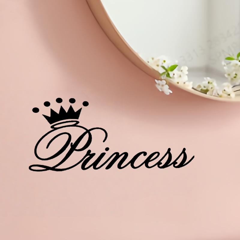 Elegant Princess Slogan Removable PVC Wall Sticker for Living Room or Bedroom