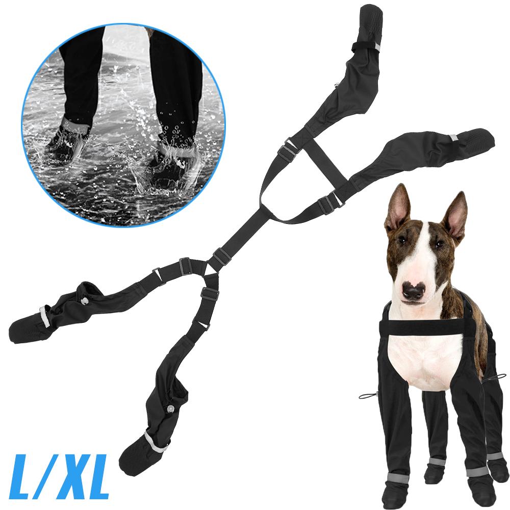 Dog Suspender Boots Adjustable Dog Shoes Reflective Dog Paw Boot Leggings Waterproof Pet Breathable Shoes Outdoor Pet Accessory