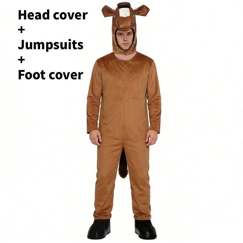 

Halloween Horse Costume For Adults With Polyester Fabric Stage Performance Wear For Festive Events