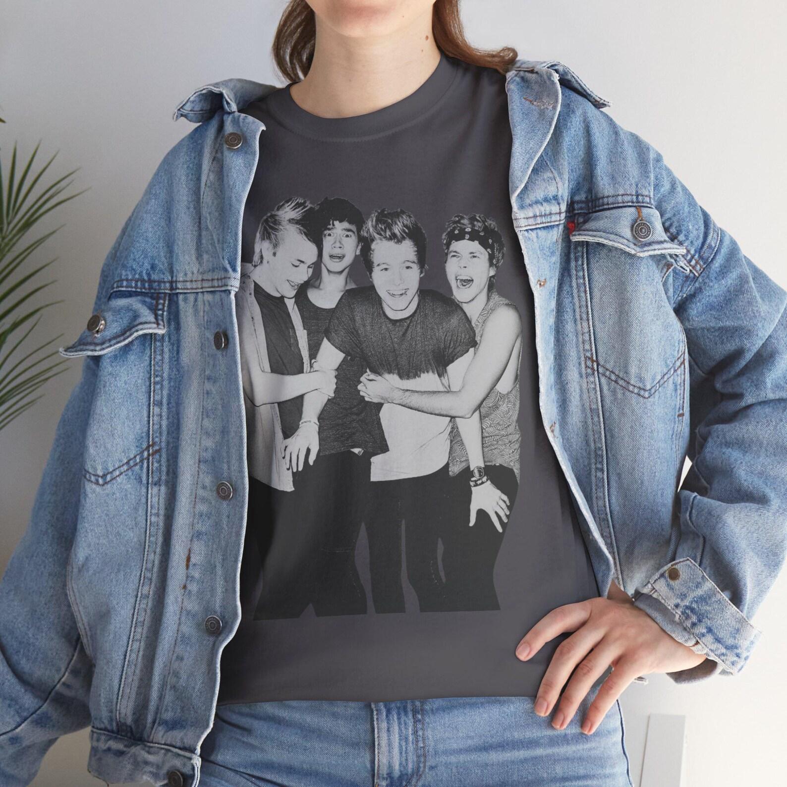 Black and White Band Photo Tee | 5SOS Graphic T-Shirt, Vintage Boy Band 4XL