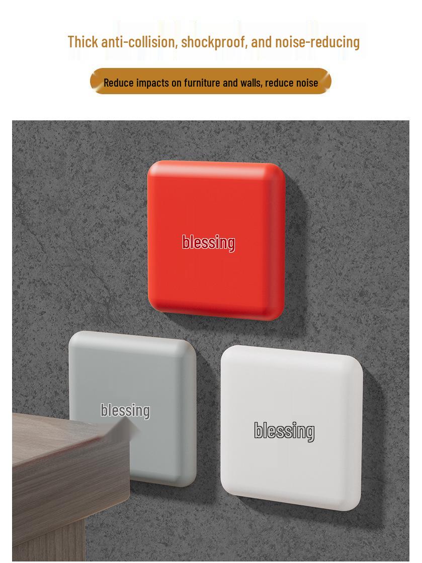 

Fortune Character Anti-Collision Door Handle Pad for Bathroom 1 piece