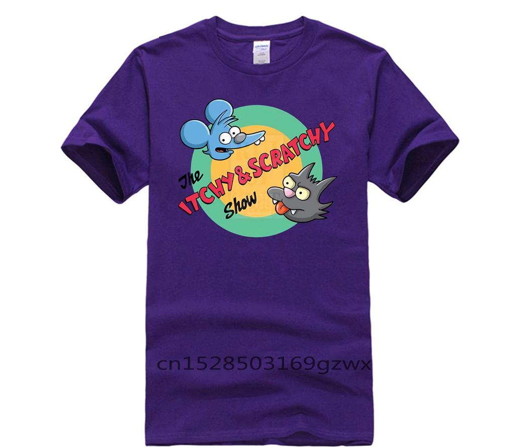 Trendy Creative Graphic T Shirt Top The Fight And Bite Itchy Scratchy Clothes New Summer Unisex Casual Print T Shirt Unisex