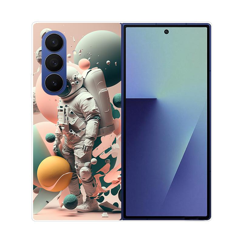 Etui Do Samsung Galaxy Z Fold 7 Przezroczyste Twarde Składane Luksusowe Malowane Do Samsung Galaxy Z Fold7 Clear Cover ZFold 7 Fundas