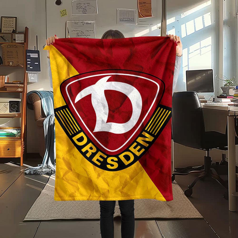 1 Stück Dynamo Dresden gemusterte Flanelldecke für alle Jahreszeiten geeignet für Heimdekoration Wärme und Komfort Geschenke Feiertagsgeschenk