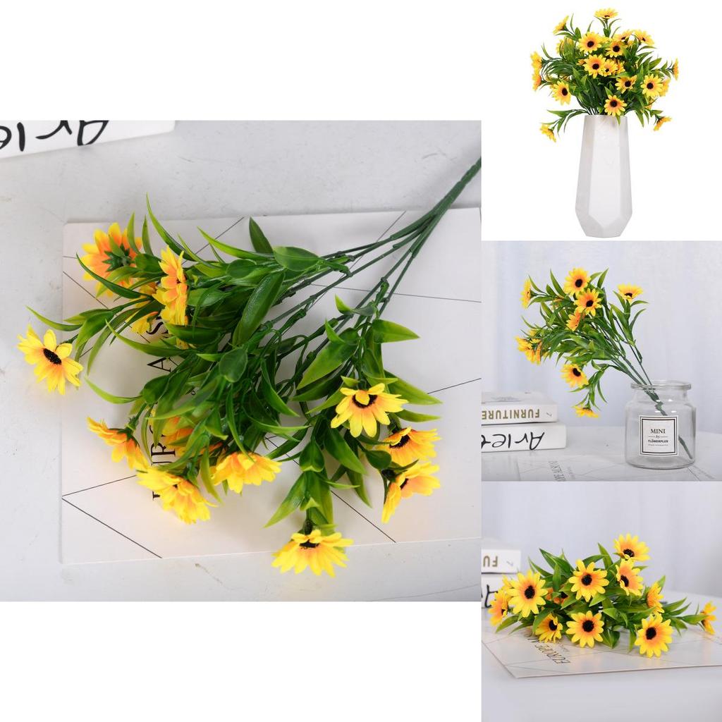 Faux Small Daisy Flower Artificial Plant For Indoor And Outdoor Home Decoration And Photography