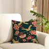 Kimono Fabric Cushion Cover Reversible Plush Pillow Cover Soft Fluffy Home Decor for Sofa Bedroom