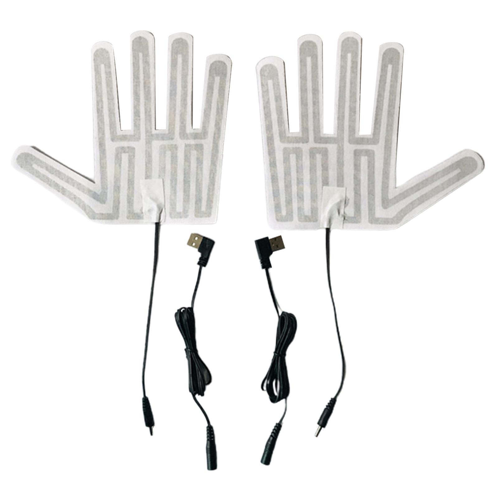 

5V USB Греющиеся перчатки-вкладыши 5-пальцевого типа Электрические перчатки Нагревательные пленки-вкладыши Перезаряжаемая грелка для рук A