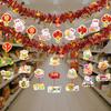 Mid-Autumn Festival Tinsel Garland and Hanging Ornaments for Store Decoration