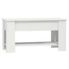 Vidaxl Coffee Table, White, 101X49X52 Cm, Wood-Based Material