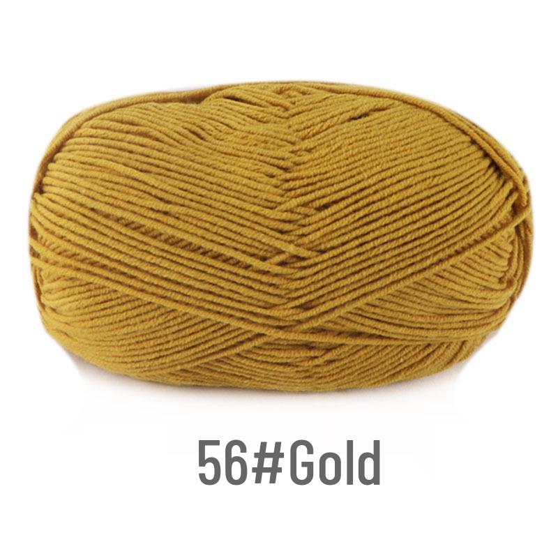 Su He 4-Strand Combed Cotton Yarn for Handmade Knitting: DIY Milk Cotton for Dolls, Cushions, and Blankets.