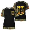 Niemcy Jedność Koszulka z Krótkim Rękawem, Stylowy T-shirt z Emblematem Flagi Niemieckiej