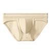 Men Briefs Mid-rise Elastic Waistband Solid Color U-Convex Panties High Elasticity Soft Breathable Slim Fit Underwear