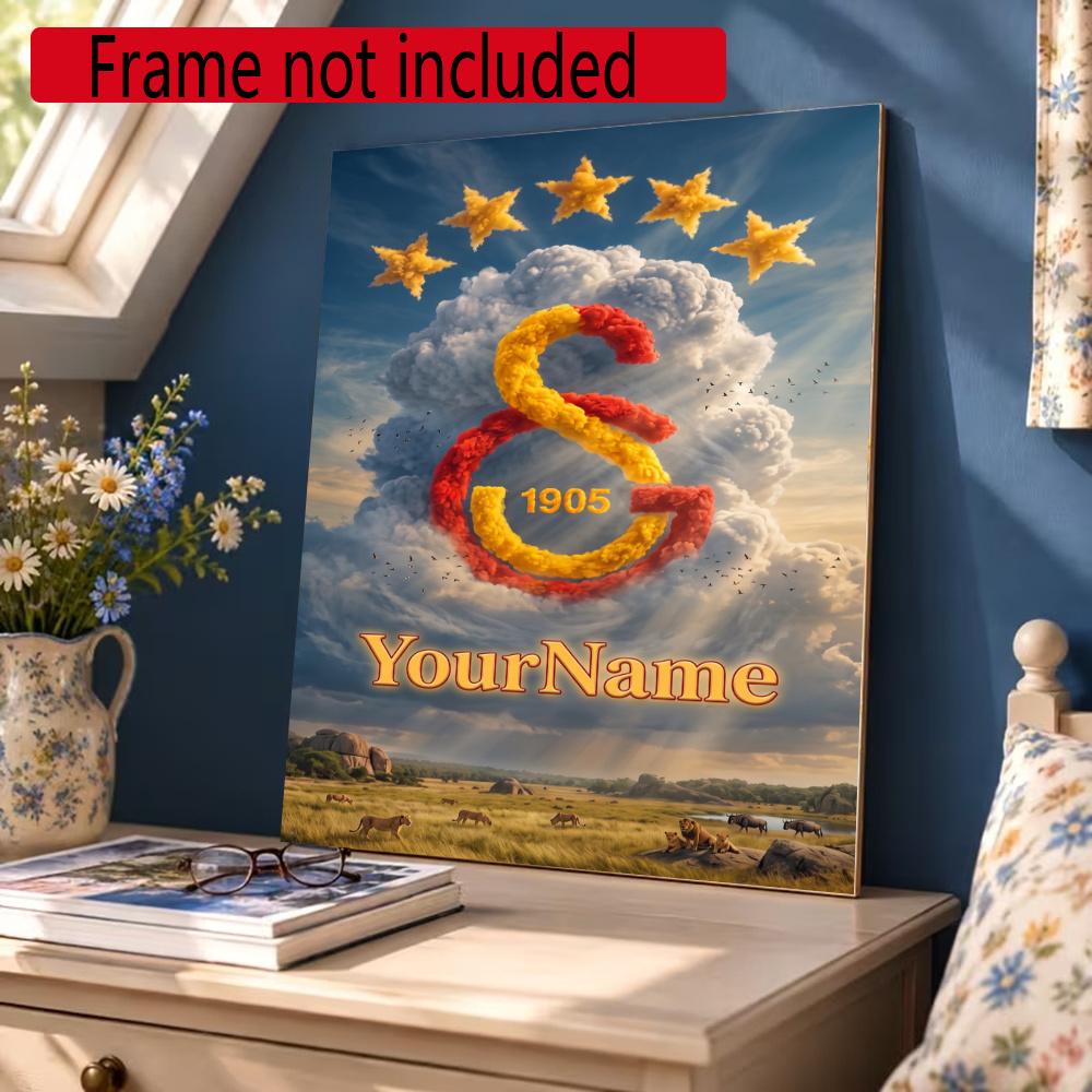 Galatasaray Personalized Name Round Diamond Painting Kit Diamond Embroidery Painting Rhinestones Mosaic Frameless Handwork Decoration Arts