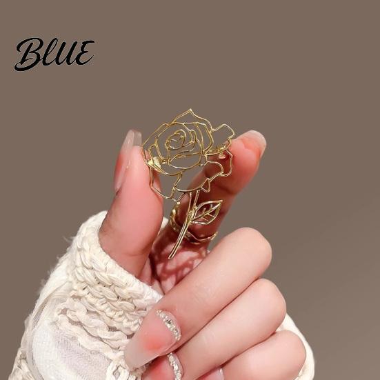 Blumen Revers-Anstecker Rose Brosche Zinklegierung Metall Vielseitig Stilvoll