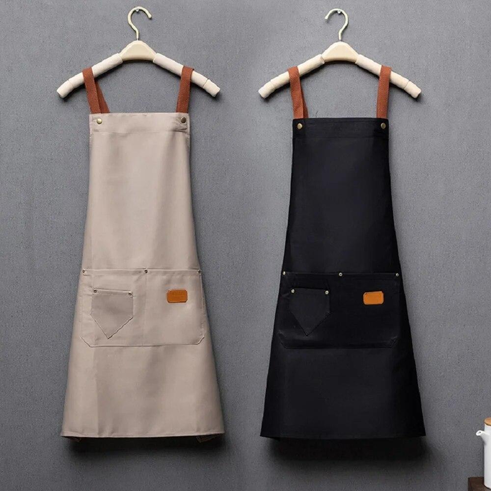 

Waterproof Shoulder Apron Men s and Women s Kitchen Apron Salon Roast Barbecue Cleaning Nail Barbecue Scarf Cloak хаки
