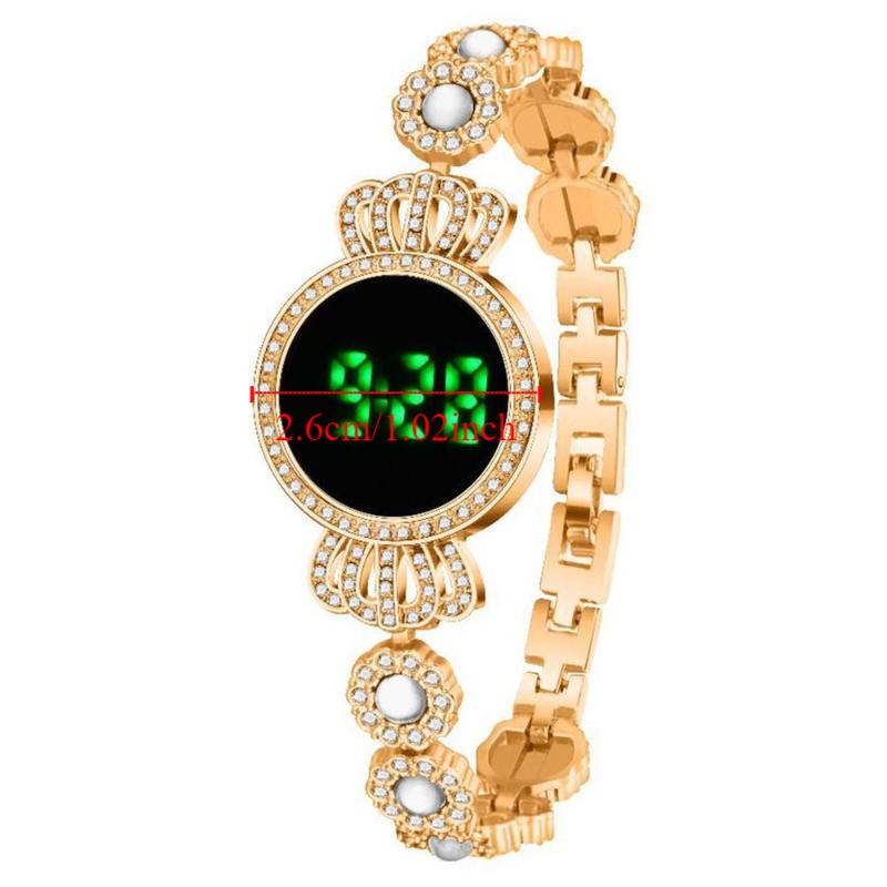 Exquisite Touch Digital Wrist Watches Elegant Rhinestone Wristwatch Ladies Business Watches  Gifts