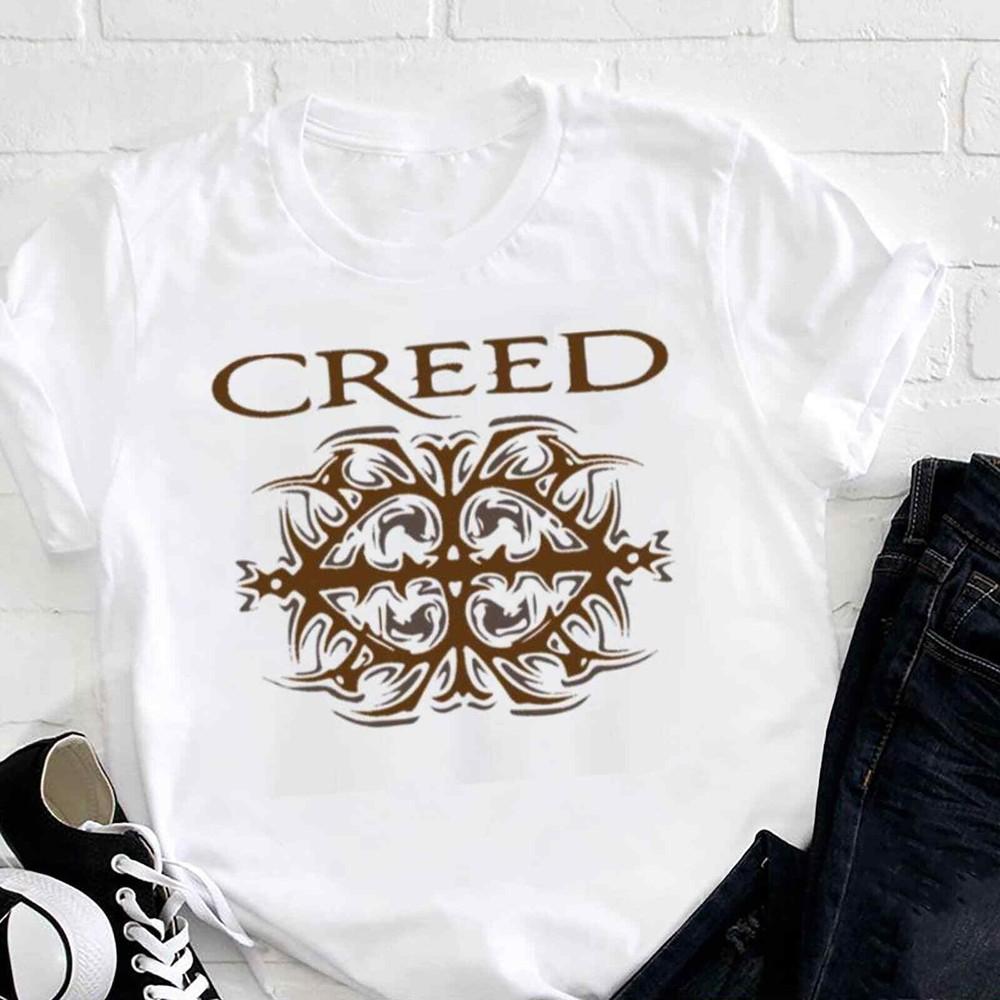 Винтажная футболка с логотипом группы Creed, Футболка в подарок фанату группы Creed, Унисекс футболка Creed 2024 Tour Unis S