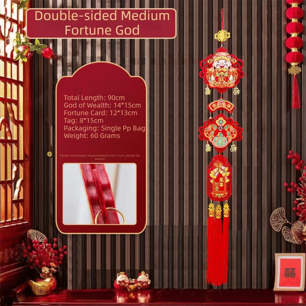 Red New Year Gold Hanging Ornament Fu character Felt Fu Character Door Hanging Luck Chinese knot Fruit Lucky Bag Pendant