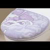 Senko DECORMUSEE Samira Toilet Lid Cover with Adhesive Lavender Damask Antibacterial and Odor Made in Product Number 32052 Sheet, Pattern, Resistant,