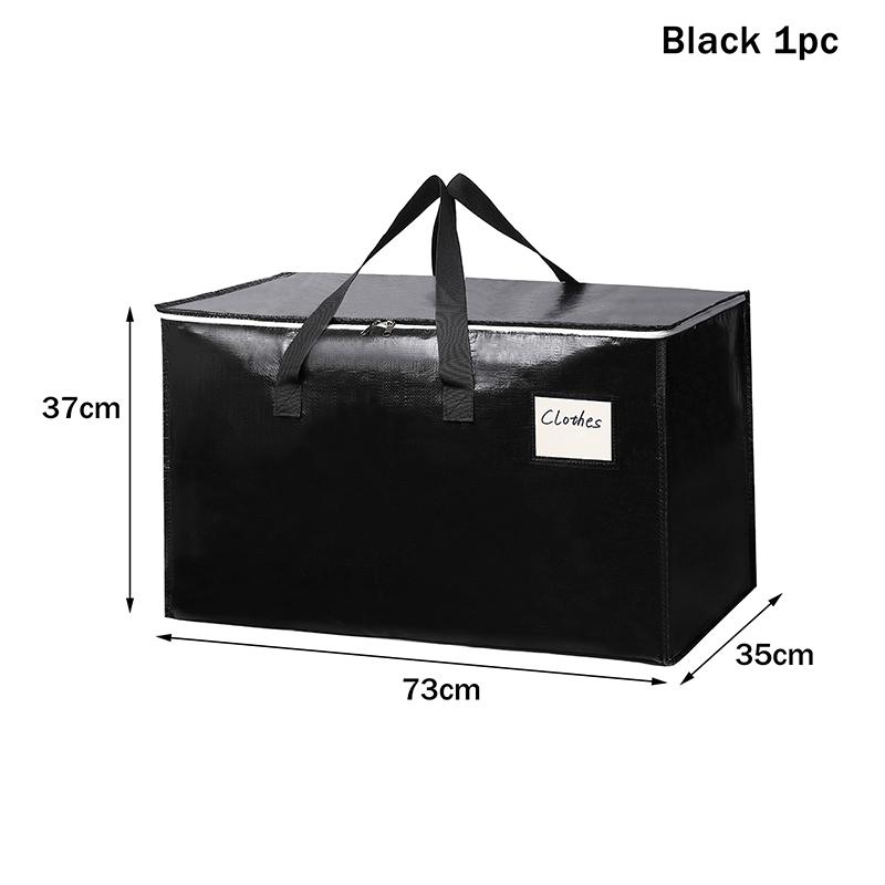 Transparent Large Capacity Woven Storage Bagquilted Storage Bagcloset Type Waterproof Double Zipper Portable Clothing Storage 2PCS прозрачный 1990₽