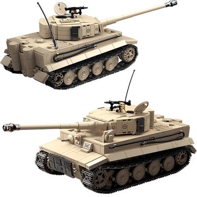 WW II Tiger I Tank Post Stage Type Model Building Blocks 1942 Nazi Germany Heavy War Military Vehicle Set Soldier Figurine Toys