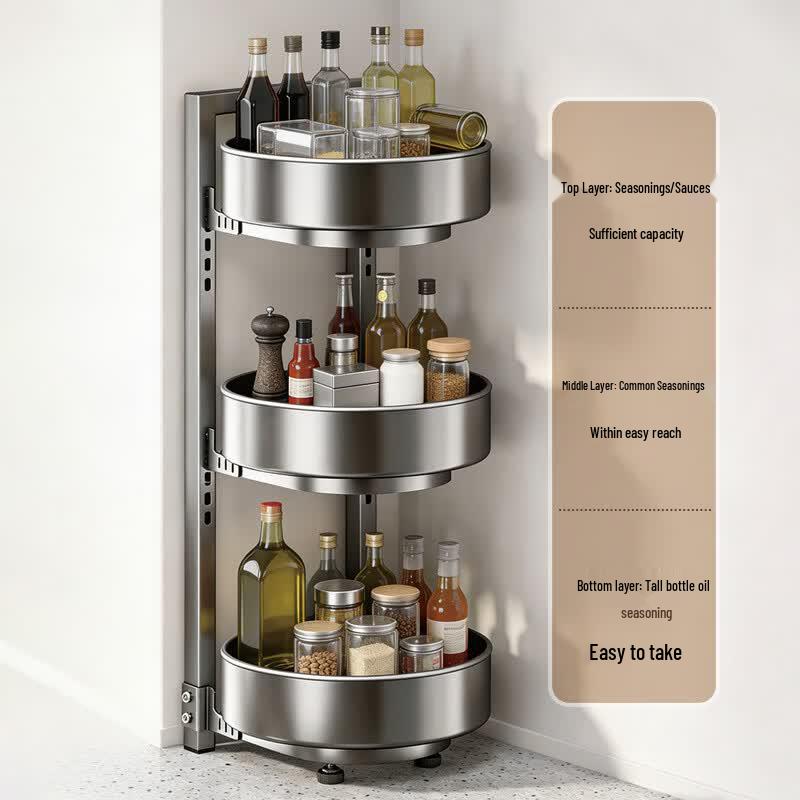360-Degree Rotating Countertop Kitchen Spice Rack