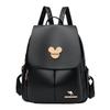 Schoolbag Kangaroo Anti-theft Backpack Women's 1011 New Fashion Versatile Soft Leather Women's Backpack Lightweight Travel Book Bag