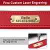 Personalized Dog Collar Soft Leather Dogs ID Tag Collars With Free Engraving Nameplate Anti-lost For Small Medium Dogs Pitbull