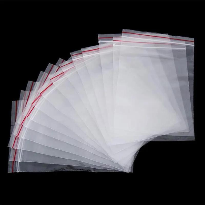 Lot de 100 petits sacs en plastique transparents refermables, épaisseur 0,05 mm, pour chaussures, rangement sous vide, sacs transparents en poly, sac Mylar