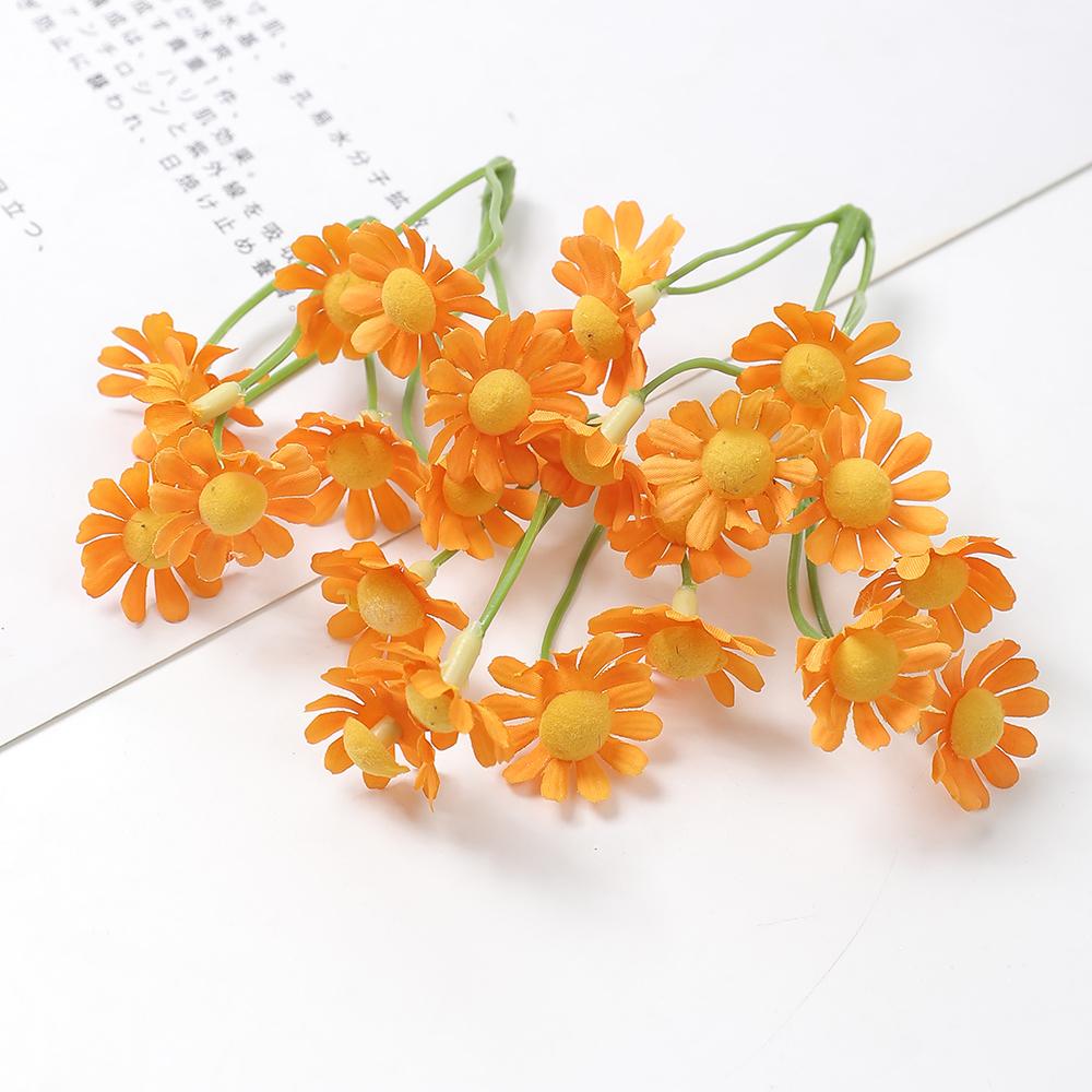 10pcs Artificial Flowers White Beauty Silk Chrysanthemum Simulation Daisy Fake Flowers Decoration For Home Garden Office Decors