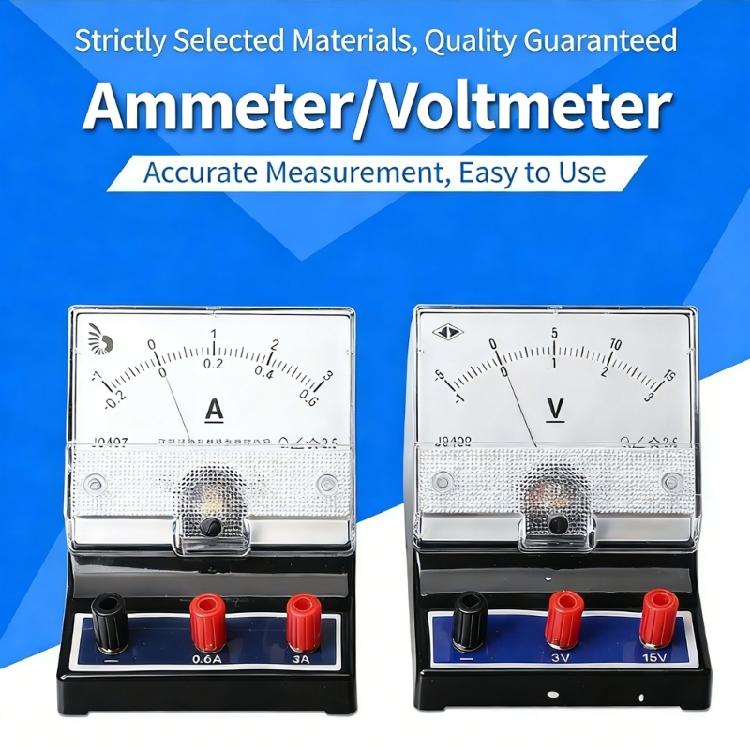 Practical D C Ampere Meter Light Weight Simple Connection Terminals For Various Circuit Test Double Scale Analog Ammeter