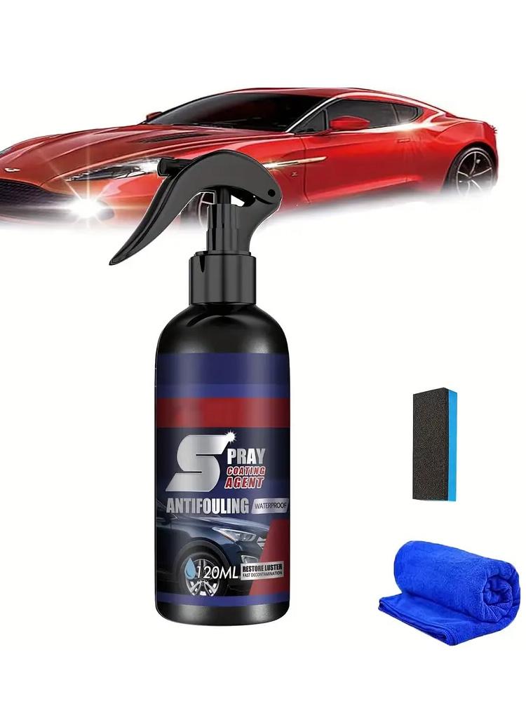 1/3 Bottles 3-in-1 High-Protection Car Coating Spray - Fast-Acting Ceramic & Nano Coating for Gloss Enhancement, Stain Resista
