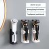 Plastic Wall Mounted Razor Rack Self-Adhesive Non Perforated Razor Holder Space Saving Adjustable Electric Toothbrush Holder