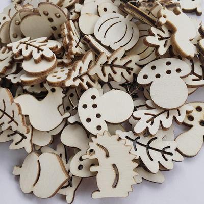 Artisanat de Peinture Décorative Animaux et Champignons en Bois Faits à la Main